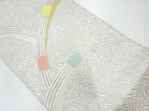 アンティーク　垣模様織出し袋帯（材料）